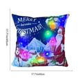 thumbnail image 5 of Christmas Lighted Throw Pillow Covers 18x18" Christmas LED Pillows 2 Modes Switching Printed Sofa Pillows Cushions Pillowcases for Holiday Party Supplies, 5 of 7