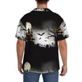 thumbnail image 6 of Picia Happy Halloween 1 Men's Linen Shirts Short Sleeve Cuban Beach Shirts Casual Shirts Button Down Shirt for Men Beach Summer Wedding Shirt-X-Large, 6 of 7