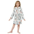 thumbnail image 6 of FORMRS Niños Bathrobe Unisex Hooded Robe Soft Plush Pajamas Sleepwear, Size 2-3T, Cartoon Blue Houses, 6 of 7