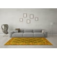 thumbnail image 3 of Ahgly Company Indoor Round Persian Yellow Traditional Area Rugs, 4' Round, 3 of 4