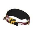 thumbnail image 2 of Sport Sun Visor Hats Flag Of Maryland Adjustable Empty Top Baseball Cap Ball Caps For Women Men, 2 of 7