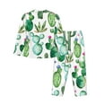 thumbnail image 2 of Kll Cactus Plants1 Print Women'S Long Sleeve Pajamas With Pants Sleepwear Loungewear 2 Set-Medium, 2 of 9