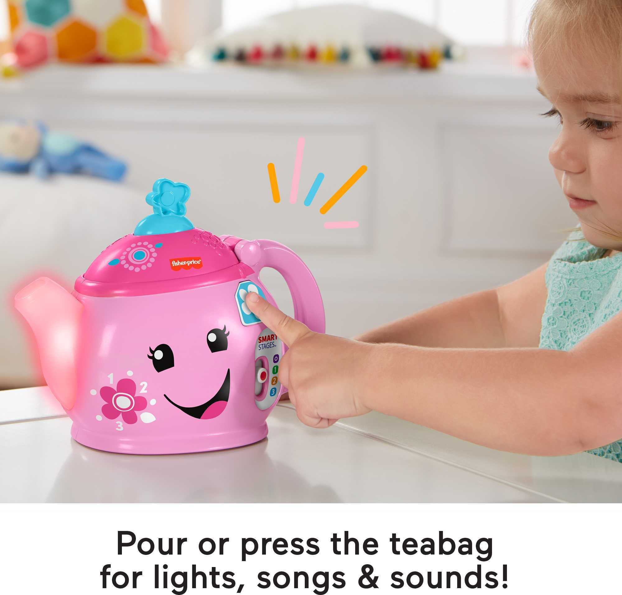 Fisher-Price Laugh & Learn Sweet Manners Tea Set Interactive Toddler Pretend Play, 11 Pieces - image 5 of 8