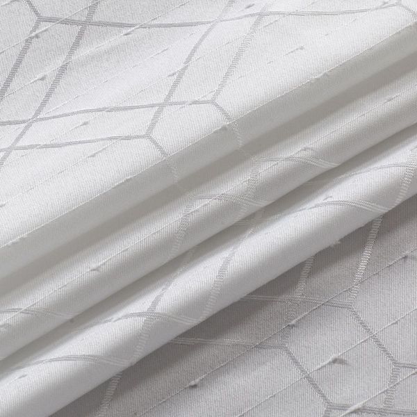 St Pierre Solid Textured Design 54" x 84" Single Window Panel in White