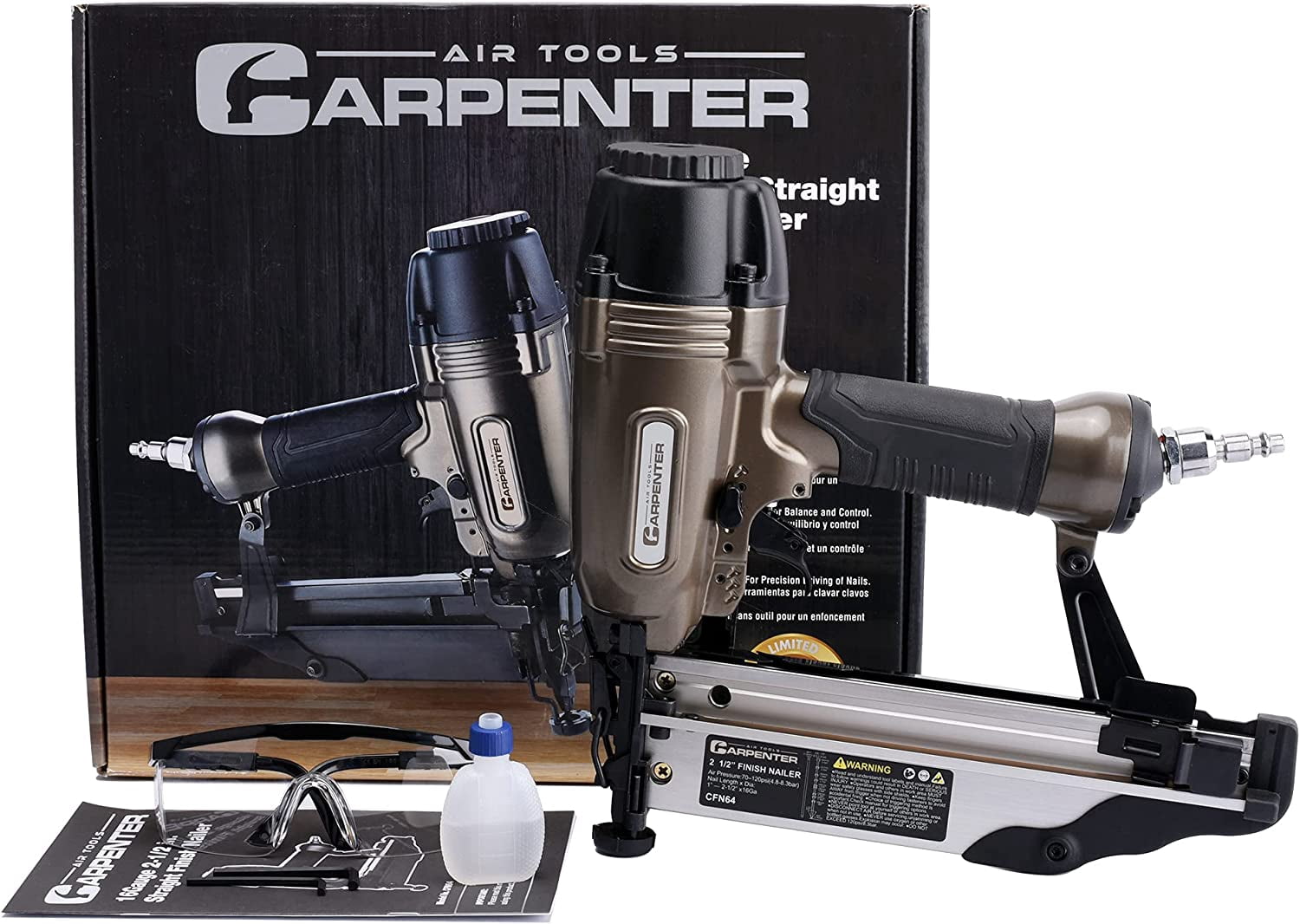 Carpenter Air Tools  16 Gauge 2 1/2 inch Pneumatic Straight Finish Nailer