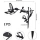 thumbnail image 2 of 2 siluetas de cuervo de metal para decoración de jardín, forma de pájaro, adorno para insertar en la rama, para decoración de árboles, estatuas de animales para arte de patio, 16,5 x 12,4 cm, 2 of 5