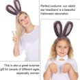 thumbnail image 5 of Diadema de orejas de conejo - Orejas de conejo de Pascua de peluche - Accesorios de disfraz de conejo para niños y adultos MFZFUKR CPB-SSW2030-4, 5 of 5