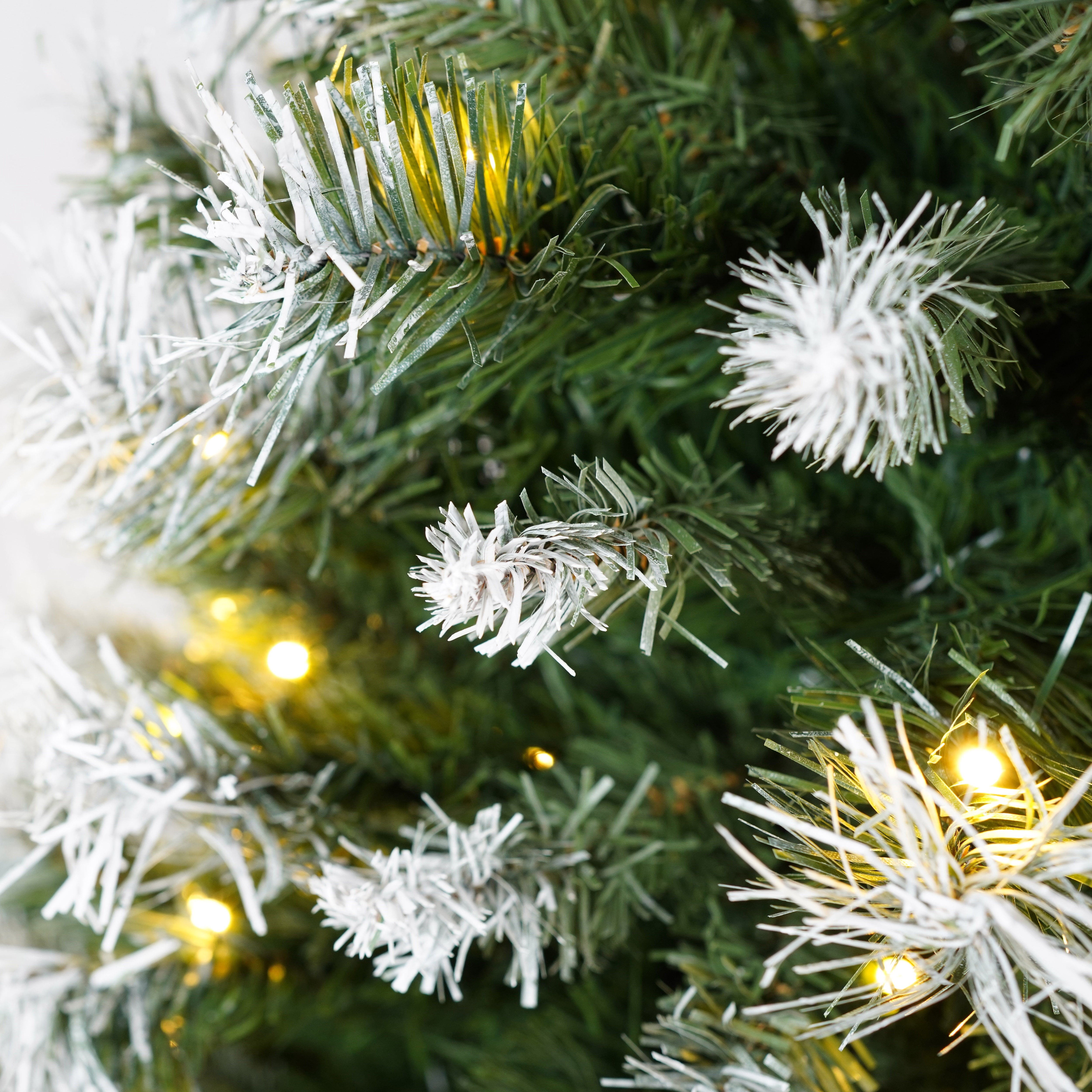 Set of 2 4ft Prelit Christmas Trees with Gold Pots Symmetrical Holiday Decor