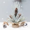 thumbnail image 4 of Tabletop Christmas Tree Mini Snow Flocked Artificial Christmas Tree with Red berries for Table Top Desk Holiday Party Decoration, 4 of 6