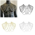 thumbnail image 2 of Unique Men Metal Shoulder Necklace Body Chain with Tassels Elegant Jewelry for Parties and Nightlife Enthusiasts, 2 of 8