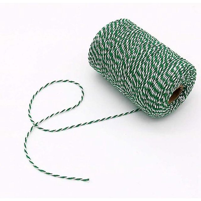 Cuerda de 328 pies perfecta para hornear, manualidades y envolver regalos de Navidad verde-blanco kaili Sencillez