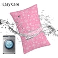 thumbnail image 6 of Wukai Snowflake pink backgrounds Elastic Luggage Cover,luggage covers for suitcase tsa approved,Fits 19-29-inch-14"x20", 6 of 6