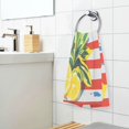 thumbnail image 3 of Yayeee 2 Pack Hand Towels for Bathroom 100% Cotton 16" x 28" Soft Absorbent Kitchen Towel, Striped Lemon, 3 of 7