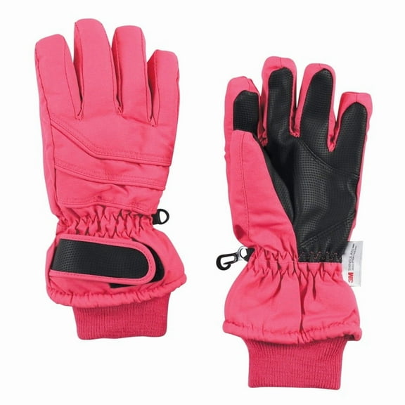 Hudson Baby Unisex Snow Gloves, Pink, 3-4 Years