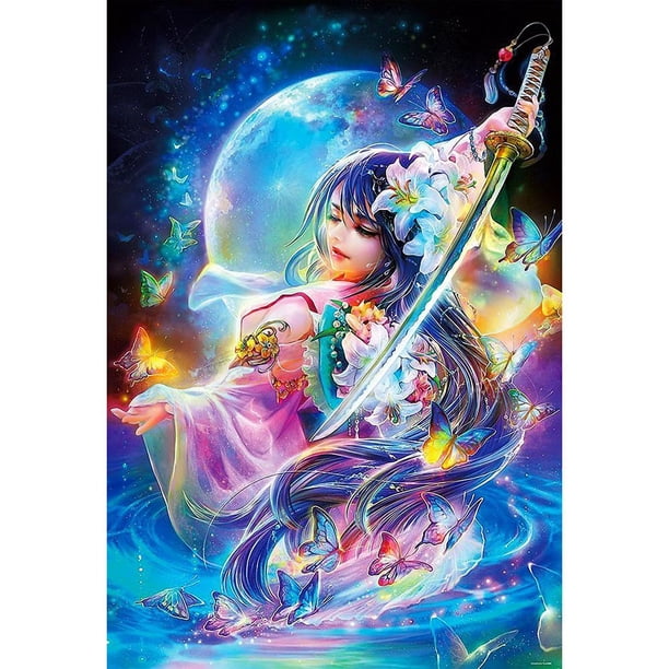 Cuadros Decorativos 5D bricolaje completo taladro diamante pintura espada hada chica cruz puntada bordado Ehuebsd Nuevos Originales