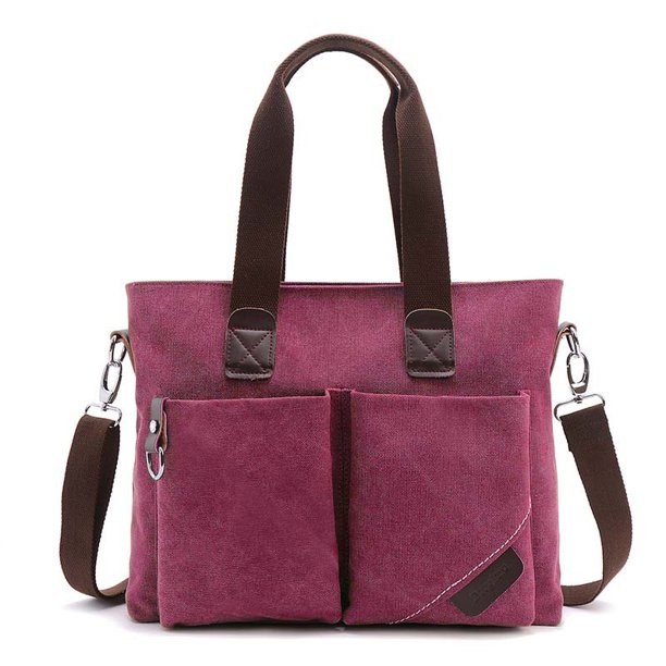 Maletín de lona para ordenador portátil para hombre, sencillo bolso de mensajero informal de negocios para hombre