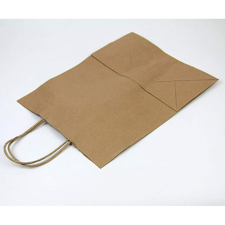 Buy Natural Kraft paper gift bags with paper string handles