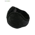 thumbnail image 2 of BadPiggies Unisex Warm Knit Earmuffs Ladies Cashmere Winter Pure Color Outdoor Fleece Fur Earwarmer, Adjustable Wrap (Black), 2 of 8