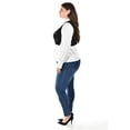 thumbnail image 2 of Blusa Con Chaleco de Perlas Roman Fashion Talla Extra Blanco Negro 42, 2 of 7