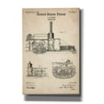 thumbnail image 1 of Epic Graffiti "Tractor Blueprint Patent Parchment" Giclee Canvas Wall Art, 12"x18", 1 of 3