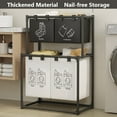 thumbnail image 5 of 2-Tier Freestanding Laundry Hamper Sorter, Laundry Sorter Organizer with Removable Bags, Sorted Dirty Clothes Basket Bin for Bedroom, Bathroom & Dorm, White, 5 of 8