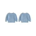 thumbnail image 2 of Gzhioc Kids Baby Girl Fall Winter Sweater 0 3 6 9 12 18 24 Months 2T 3T 4T 5T Stylish Solid Crew Neck Long Sleeve Knitted Tops, 2 of 9