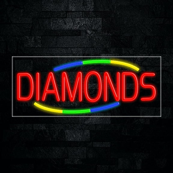 Diamonds-LED Neon Sign 30"L x 12"H #30781