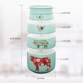 thumbnail image 4 of Pavilion Gift Company Live Simply Bee - Tazas medidoras de pollo y vaca, color verde azulado, 4 of 7