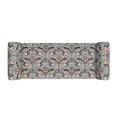 thumbnail image 5 of Homesvale Wallen 56.5"W x 24.5" H Storage Bench Ottoman with Rolled Arms for Living Room, Bedroom, Entryway, Amber & Brown Damask Pattern, 5 of 8