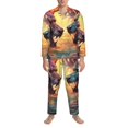 thumbnail image 3 of Fotbe Colorful Wave Dragon Head Pijama de Hombre con Estampado de Manga Larga, Conjunto de 2 Piezas, Ropa de Dormir Suave y Cómoda con Bolsillos-Small, 3 of 7