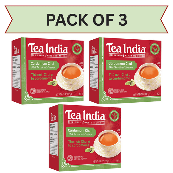 Tea India Cardamom Chai 80pk, Pack Of 3