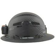 Klein Tools 60347 Premium KARBN Pattern Class C, Vented, Full Brim Hard Hat with Rechargeable Lamp