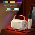 thumbnail image 1 of Sentmoon Electronics Gadgets Karaoke Machine For Adults And Kids, Portable Bluetooth Speaker With 2 UHF Wireless Microphones PA System With Ball, LED Lights, For Home Party, Wedding Electronics Gadge, 1 of 9