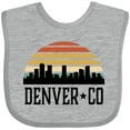 thumbnail image 3 of Inktastic Denver Colorado Skyline Vintage Boys or Girls Baby Bib, 3 of 4