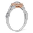 thumbnail image 2 of Dazzlingrock Collection 0.35 Carat (ctw) Two Tone Rose Gold Plated 14K Diamond Engagement Ring 1/3 CT, White Gold, Size 4, 2 of 4