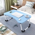 thumbnail image 3 of Foldable Multifunctional Laptop Desk with Storage Drawer, Tablet/Phone Slot & Cup Holder - Ideal for Bed, Sofa Use as Breakfast Table, Gaming Desk or Study Station, Space-Saving Design with Stable, 3 of 5
