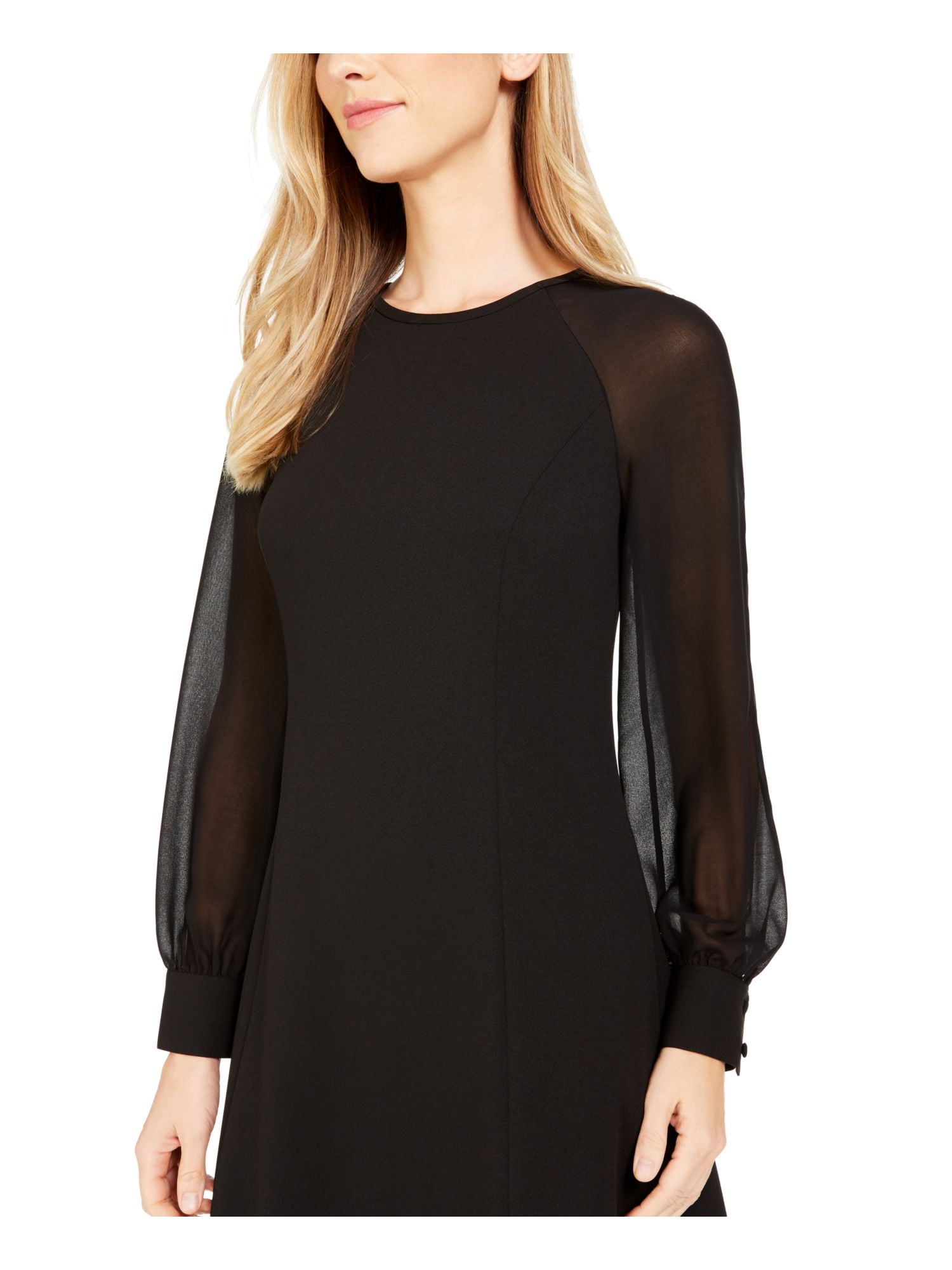CALVIN KLEIN Womens Black Long Sleeve 