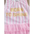 thumbnail image 6 of Qmyliery Kids Girls Sleeveless Swim Romper, Letter Print O-Neck Short Swimsuit Casual, 6 of 8
