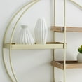 thumbnail image 6 of Linon Lester Round 4-Shelf Wall Storage, Gold Iron Frame with Gray Wash Finish, 6 of 9
