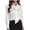 White, variant on Women's Silk Satin Blouse Tie Neck Long Sleeve Elegant Dressy Work Shirts Business Casual Office Tops (White, 2XL)