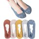 thumbnail image 1 of NvziCalcetines invisibles de encaje para mujer, de corte bajo, planos, invisibles, con agarre en el talón, antideslizantes, para verano, 5 unidades, multicolor, 1 of 4
