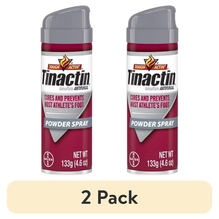 (2 pack) Tinactin Athlete's Foot Spray Antifungal Powder Spray, 4.6 oz Can
