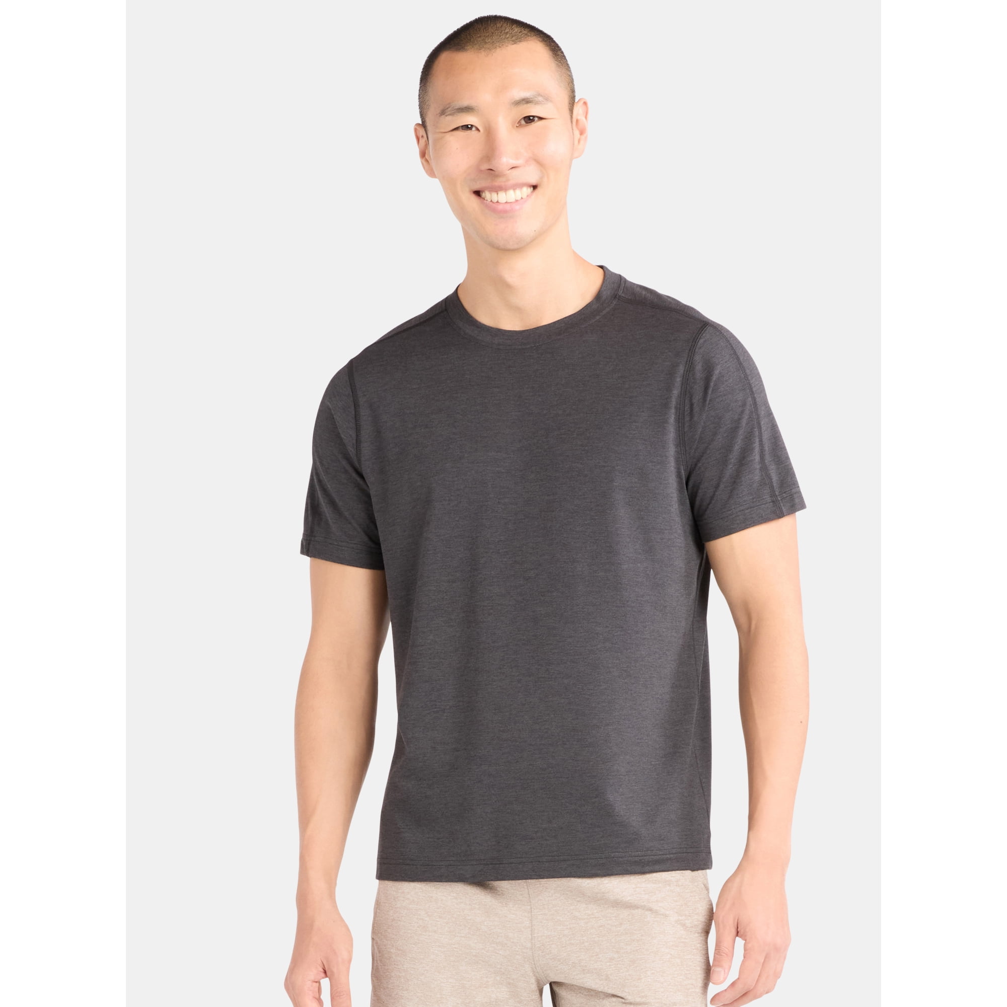 Athletic Works Men's and Big & Tall Men's Soft ButterCore Tee with Short Sleeves, Sizes S-5XL