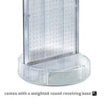 thumbnail image 4 of Two-Sided Pegboard Floor Display On a Revolving Round Studio Base: Spinner Rack Stand. Panel Size: 16"W x 60"H, 4 of 4