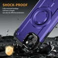 thumbnail image 6 of Allytechgroup for iPhone 14 Case with Camera Kickstand, [Include 1x Screen Protector] Support Wireless Charging Magnetic Phone Case for Women Men Military Grade Drop Protection, Purple, 6 of 7