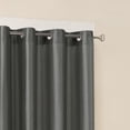 thumbnail image 3 of Mainstays Faux Silk 63" Drapery Grommet Window Curtains Panel, Charcoal, 3 of 7