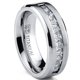 thumbnail image 3 of Hot Selling Silver Plated Stainless Steel Rings For Men Square Cubic Zircon Ring Jewelry Accessories Wholesale Size 7-13, 3 of 5