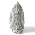 thumbnail image 3 of Jewel Circle Throw Pillow in Beige and Blue 18x18, 3 of 4