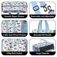 thumbnail image 3 of Teacher Tote Bag,Colorful Dinosaur and Nature Pattern Teacher Utility Tote Bag,Large Work Tote Bags for Women with Multiple Pockets,Top Zipper Closure,13.8x10.6x6.7 Inch, 3 of 5