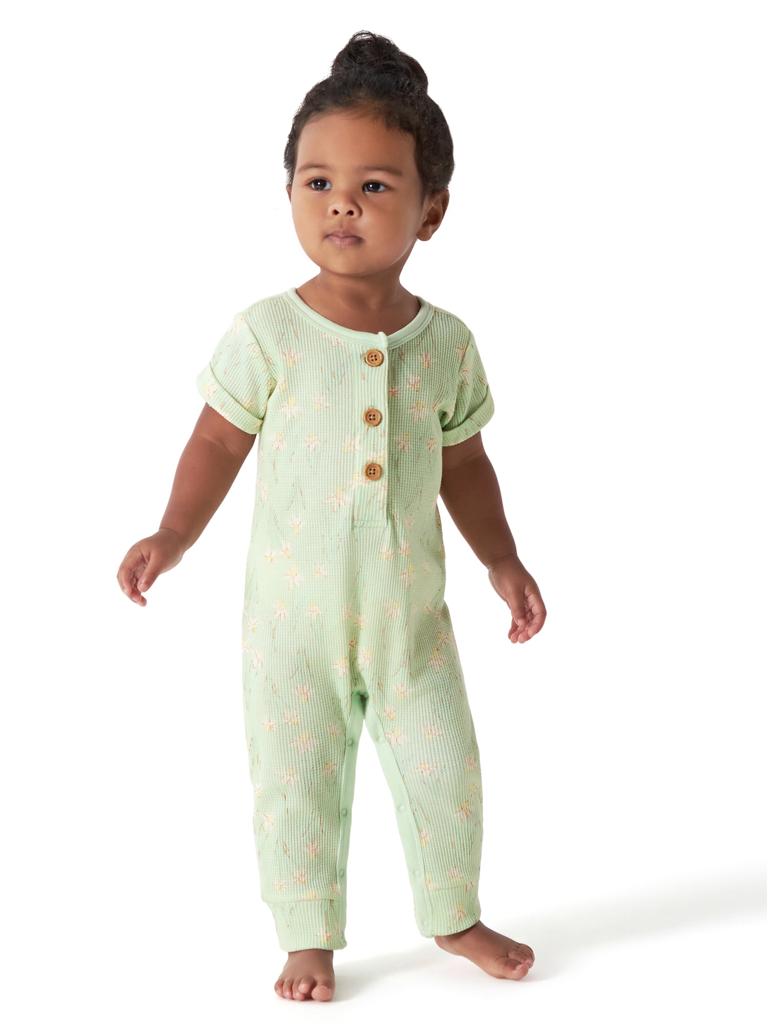 Modern Moments by Gerber Baby Boy or Girl Unisex Long Leg Romper, Sizes 0/3M-24M